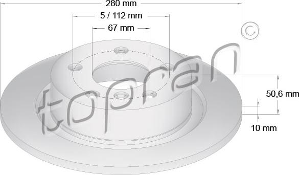 Topran 503 073 - Kočioni disk www.molydon.hr