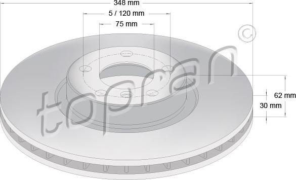 Topran 502 015 - Kočioni disk www.molydon.hr