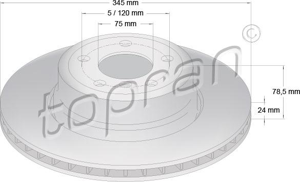 Topran 502 105 - Kočioni disk www.molydon.hr