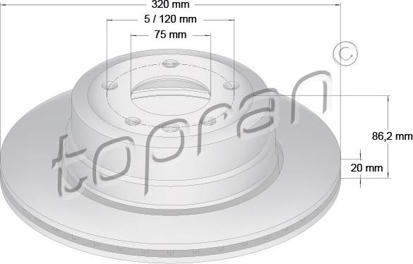 Topran 502 874 - Kočioni disk www.molydon.hr