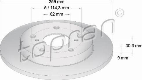 Topran 600 594 - Kočioni disk www.molydon.hr