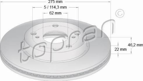 Topran 600 590 - Kočioni disk www.molydon.hr