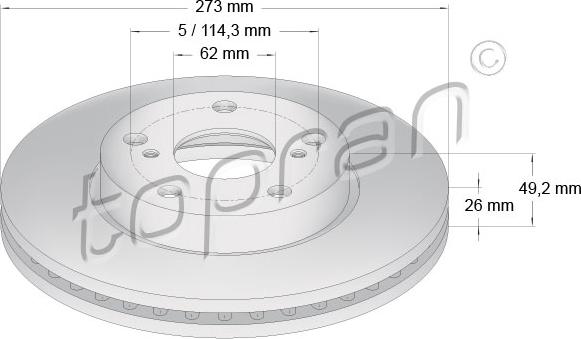 Topran 600 588 - Kočioni disk www.molydon.hr