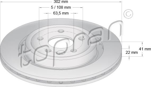 Topran 600 646 - Kočioni disk www.molydon.hr