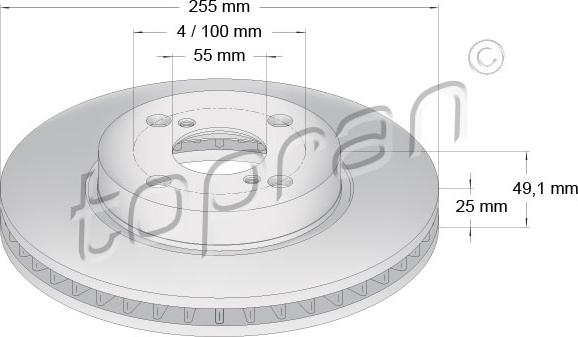 Topran 600 605 - Kočioni disk www.molydon.hr