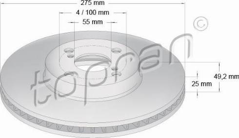 Topran 600 607 - Kočioni disk www.molydon.hr