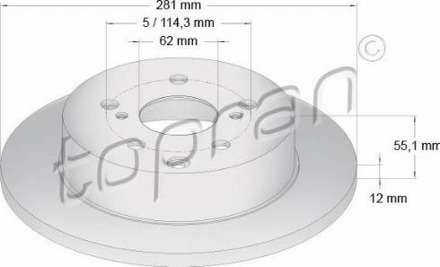 Topran 600 610 - Kočioni disk www.molydon.hr