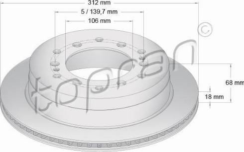 Topran 600 620 - Kočioni disk www.molydon.hr