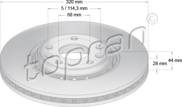 Topran 631 151 - Kočioni disk www.molydon.hr