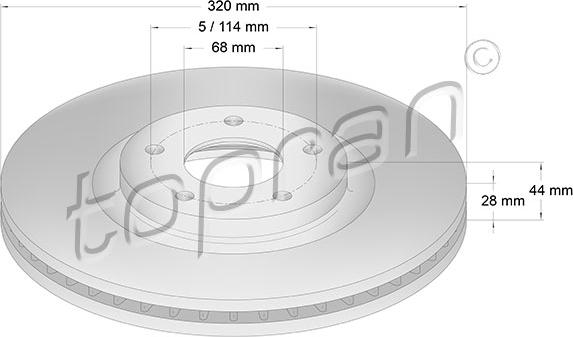 Topran 631 176 - Kočioni disk www.molydon.hr