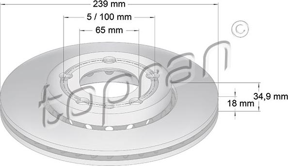 Topran 109 522 - Kočioni disk www.molydon.hr