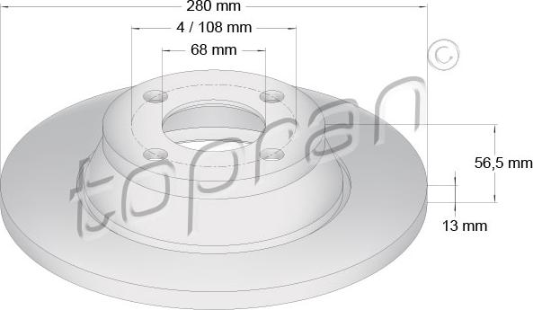 Topran 104 415 - Kočioni disk www.molydon.hr