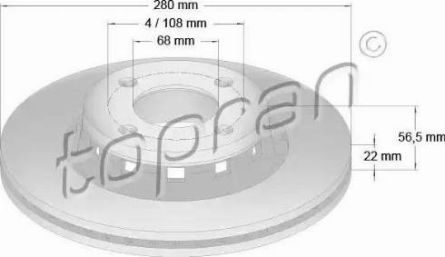 Topran 104 416 - Kočioni disk www.molydon.hr