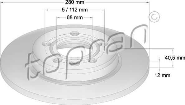 Topran 108 915 - Kočioni disk www.molydon.hr