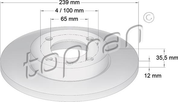 Topran 103 406 - Kočioni disk www.molydon.hr