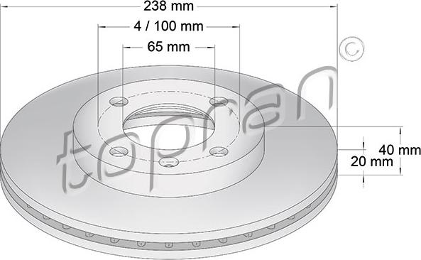 Topran 103 407 - Kočioni disk www.molydon.hr