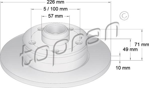 Topran 103 527 - Kočioni disk www.molydon.hr