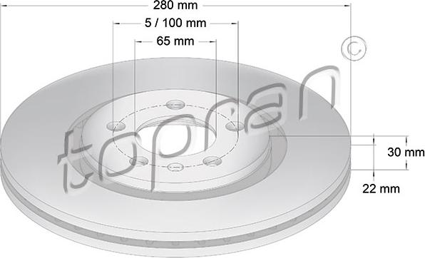 Topran 103 071 - Kočioni disk www.molydon.hr