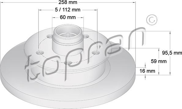 Topran 103 264 - Kočioni disk www.molydon.hr