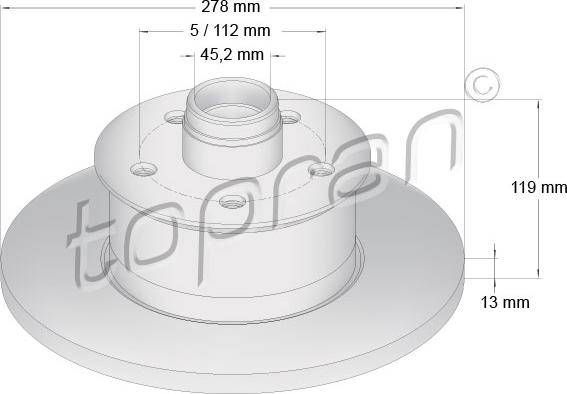 Topran 103 263 - Kočioni disk www.molydon.hr