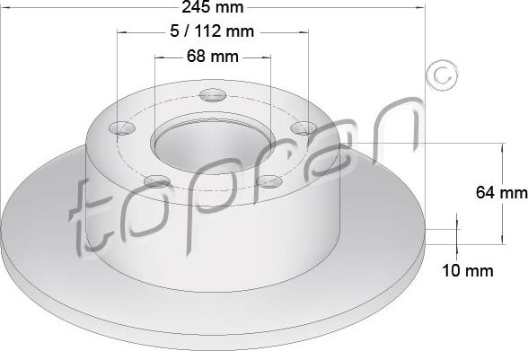 Topran 103 757 - Kočioni disk www.molydon.hr