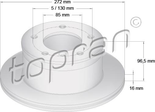 Topran 107 689 - Kočioni disk www.molydon.hr