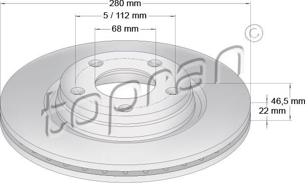 Topran 107 684 - Kočioni disk www.molydon.hr