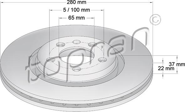 Topran 107 681 - Kočioni disk www.molydon.hr