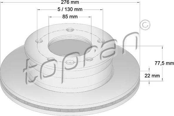 Topran 107 687 - Kočioni disk www.molydon.hr