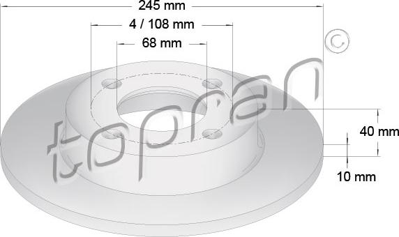 Topran 107 089 - Kočioni disk www.molydon.hr