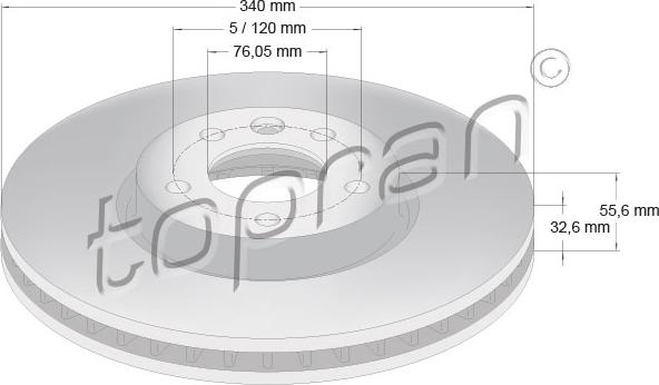 Topran 114 025 - Kočioni disk www.molydon.hr