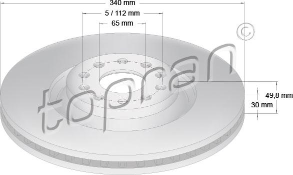 Topran 114 839 - Kočioni disk www.molydon.hr