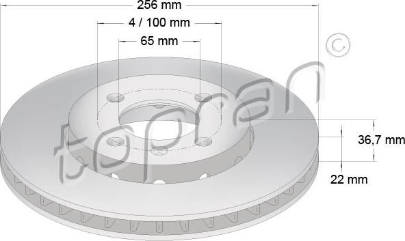 Topran 115 930 - Kočioni disk www.molydon.hr