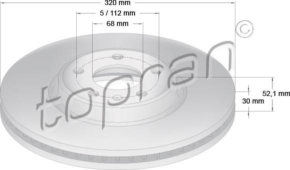 Topran 115 520 - Kočioni disk www.molydon.hr