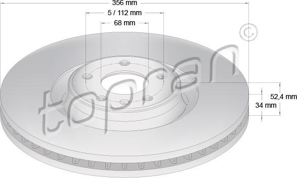 Topran 116 385 - Kočioni disk www.molydon.hr