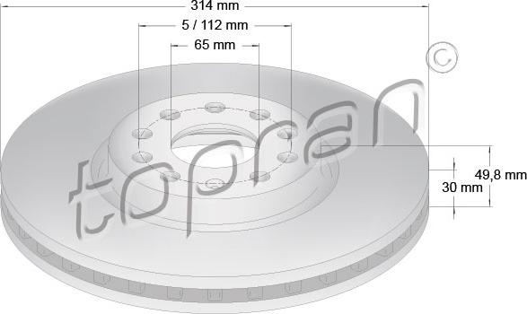 Topran 116 286 - Kočioni disk www.molydon.hr