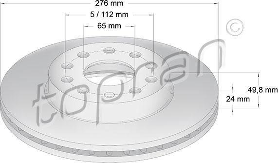 Topran 116 796 - Kočioni disk www.molydon.hr