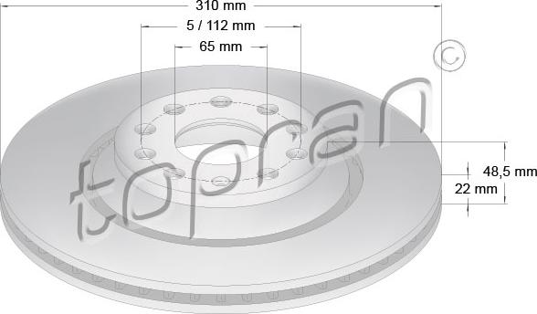 Topran 110 418 - Kočioni disk www.molydon.hr