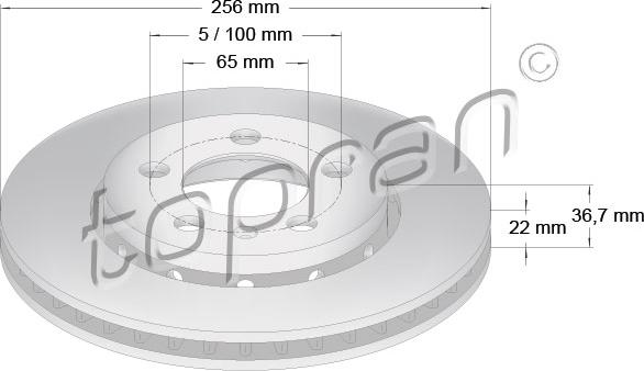 Topran 110 434 - Kočioni disk www.molydon.hr