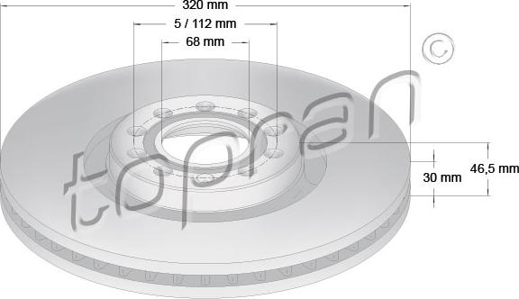 Topran 110 432 - Kočioni disk www.molydon.hr