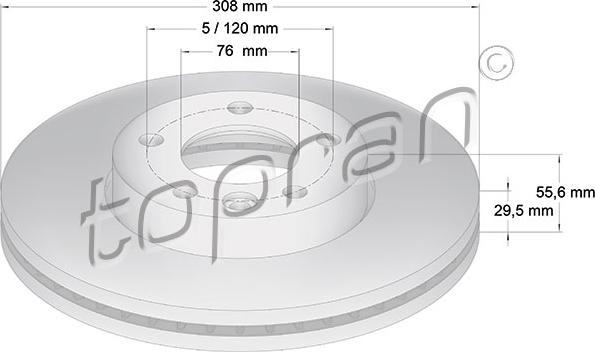 Topran 110 428 - Kočioni disk www.molydon.hr