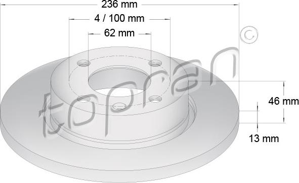 Topran 110 641 - Kočioni disk www.molydon.hr