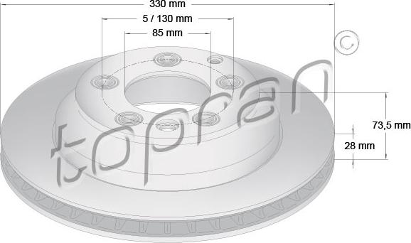 Topran 111 290 - Kočioni disk www.molydon.hr