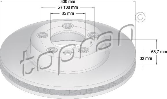 Topran 111 287 - Kočioni disk www.molydon.hr