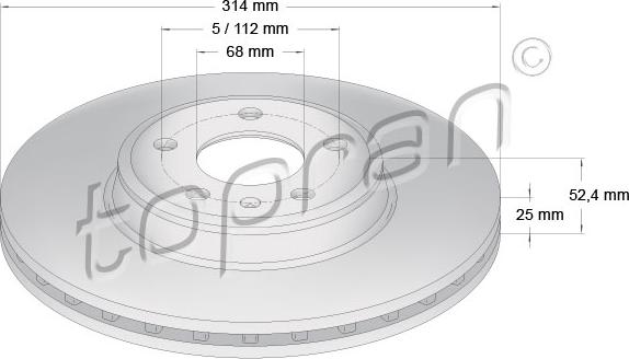 Topran 113 009 - Kočioni disk www.molydon.hr