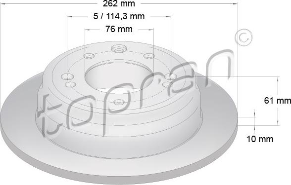 Topran 820 608 - Kočioni disk www.molydon.hr