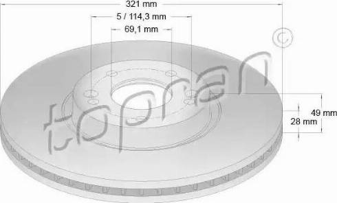 Topran 820 617 - Kočioni disk www.molydon.hr