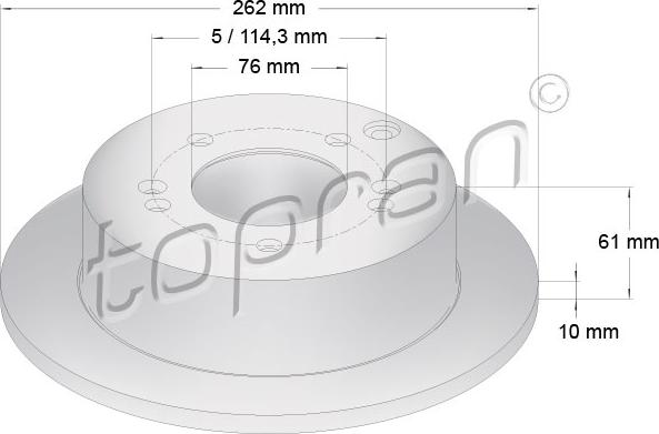 Topran 820 381 - Kočioni disk www.molydon.hr