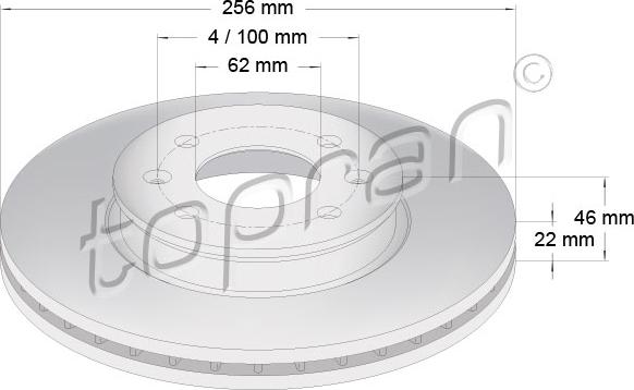 Topran 820 260 - Kočioni disk www.molydon.hr