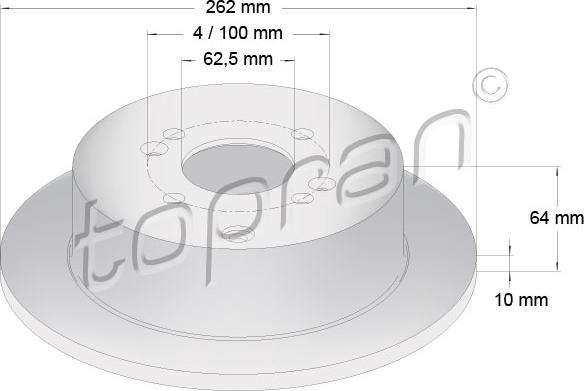 Topran 820 281 - Kočioni disk www.molydon.hr